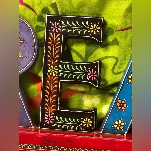 Boho bedroom decor DREAM word sign Bohemian hippy studio decoration shelf sitter - Picture 9 of 11